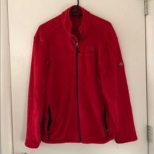 Mens Mountain Hardwear fleece jacket large red